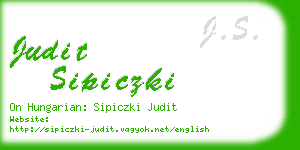 judit sipiczki business card